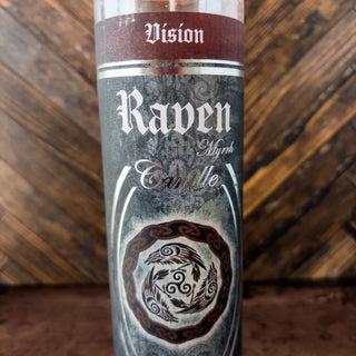 7 Day Glass Ritual Candle - Raven - Myrrh - Copia Cove