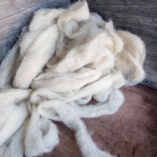 Montana Icelandic Lamb Wool Roving Eggshell 16oz - Copia Cove