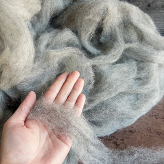 Montana Icelandic Lamb Wool Roving - Gray 16oz - Copia Cove