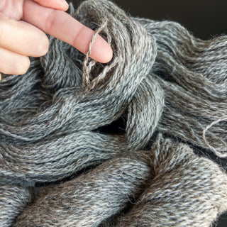 Montana Icelandic Lamb Wool Yarn - Marled Gray Worsted 2 - Ply 245 Yards - Copia Cove