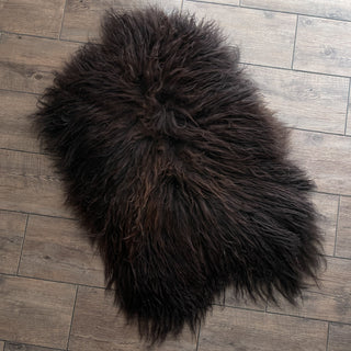 Black-Brown Medium Eco-Friendly Bark Tanned Icelandic Sheepskin B - Copia Cove