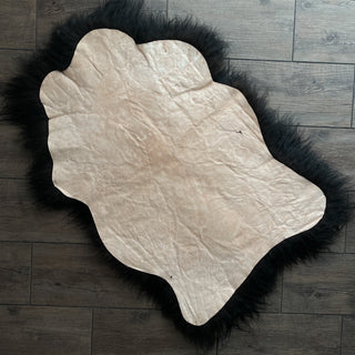 Black Large Eco-Friendly Bark Tanned Icelandic Sheepskin - Copia Cove