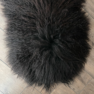 Black Medium Eco-Friendly Bark Tanned Icelandic Sheepskin A - Copia Cove