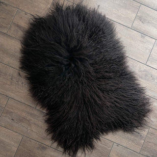 Black Medium Eco-Friendly Bark Tanned Icelandic Sheepskin A - Copia Cove