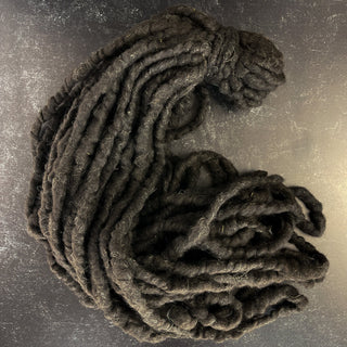 Chunky Yarn Core Spun Wool Yarn - Natural Black 100 feet - Icelandic Wool Extra Bulk Art Yarn - Copia Cove Icelandic Sheep & Wool