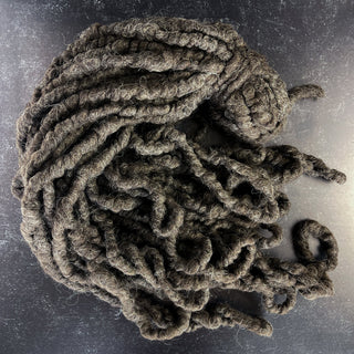 Chunky Yarn Core Spun Wool Yarn - Natural Slick Black 100 feet - Icelandic Wool Extra Bulk Art Yarn - Copia Cove Icelandic Sheep & Wool