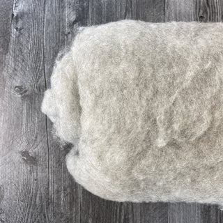 Gray Batt Montana Icelandic Lamb Wool Batting Natural Gray 8oz - Copia Cove Icelandic Sheep & Wool