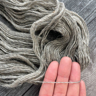 Gray Fingering Weight Lamb Wool Yarn 450 yards Icelandic Lamb Wool Yarn Montana - Copia Cove Icelandic Sheep & Wool