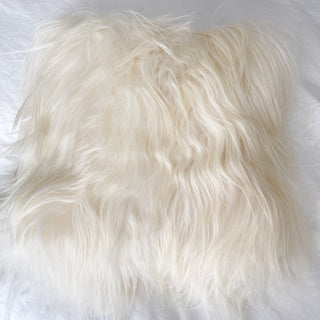 Handmade Skinnfell Sheepskin Pillow Sheep and Butterfly Design A 18" x 18" Cushion with Wool Insert - Copia Cove