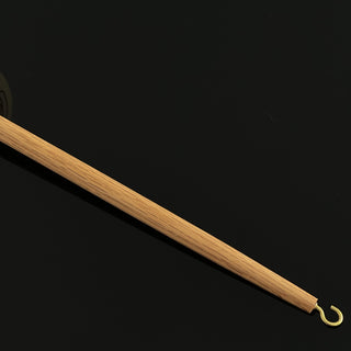 Handmade White Holly Wood Spindle with Celtic Knotted Hearts - Copia Cove