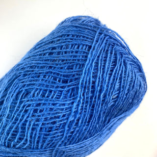 Icelandic Einband Lopi Wool sock Yarn, icelandic sweater yarn, wool lace weight yarn, looi brand yarn, copia cove icelandic sheep and wool yarn blue