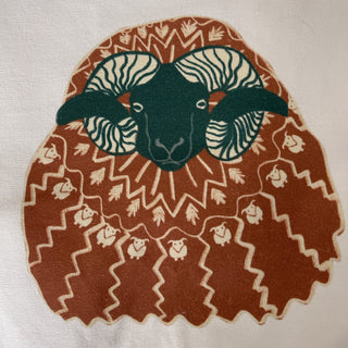 Large Cotton Tote Icelandic Ram in Icelandic Sweater Graphic Bag - Copia Cove