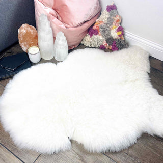 Premium Icelandic Sheepskin Rug Natural White Short Wool - Copia Cove Icelandic Sheep & Wool
