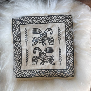 Sami Raven Skinnfell Chair Pad in White Icelandic Sheepskin Viking Home Decor - Copia Cove
