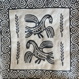 Sami Raven Skinnfell Chair Pad in White Icelandic Sheepskin Viking Home Decor - Copia Cove