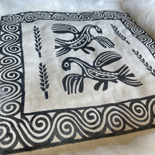 Sami Raven Skinnfell Chair Pad in White Icelandic Sheepskin Viking Home Decor - Copia Cove