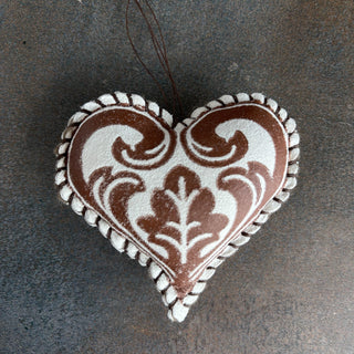 Skinnfell Ornament - Nordic Heart Sheepskin Leather Holiday Gift - Copia Cove