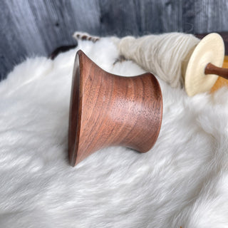 Spinning Bowl Black Walnut "B" Wood for Support Spindle Spinning - Copia Cove