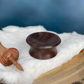 Spinning Bowl Black Walnut Wood for Support Spindle - Copia Cove