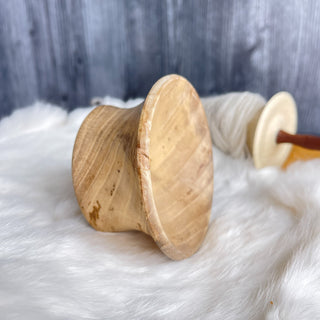 Spinning Bowl Spalted Hackberry "A" Wood for Support Spindle Spinning - Copia Cove