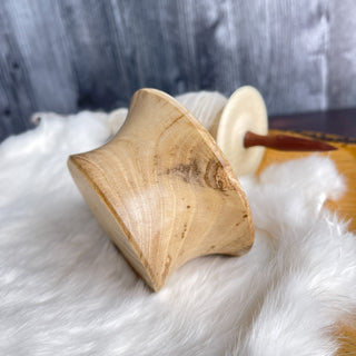 Spinning Bowl Spalted Hackberry "A" Wood for Support Spindle Spinning - Copia Cove