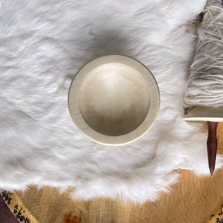 Spinning Bowl White Holly "A" Wood for Support Spindle Spinning - Copia Cove