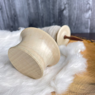 Spinning Bowl White Holly "A" Wood for Support Spindle Spinning - Copia Cove