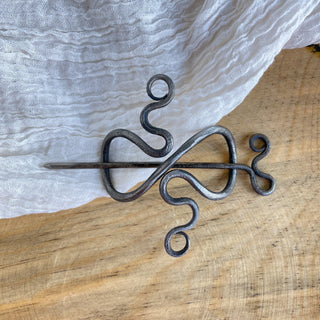 Steel Forged Viking Hair Pin Set - Elvish Style - Copia Cove