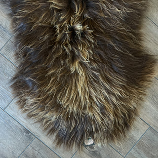 Premium Icelandic Sheepskin Rug Extra Large - Brown Long Wool