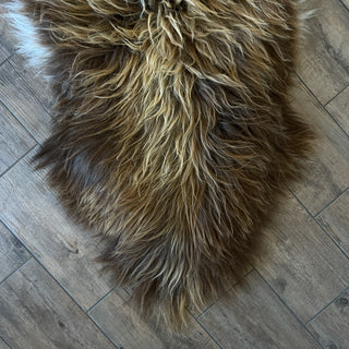Premium Icelandic Sheepskin Rug Extra Large - Brown Mouflon Long Wool