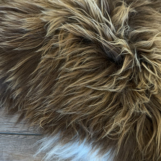 Premium Icelandic Sheepskin Rug Extra Large - Brown Mouflon Long Wool