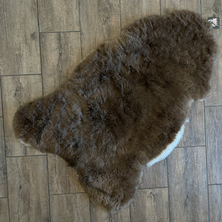 Premium Icelandic Sheepskin Rug Extra Large - Brown Mouflon Short Wool