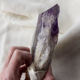 LARGE Dragon's Tooth Amethyst Raw Root Crystal Point Gemstone "D" - Copia Cove