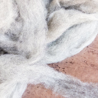 Montana Icelandic Lamb Wool Roving - Gray 16oz - Copia Cove