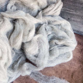 Montana Icelandic Lamb Wool Roving - Gray 8oz - Copia Cove