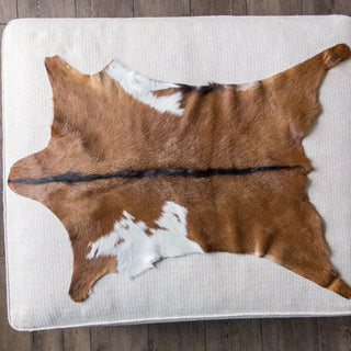 Premium Goat Hide Brown and White "A" - Copia Cove