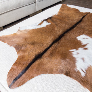 Premium Goat Hide Brown and White "A" - Copia Cove