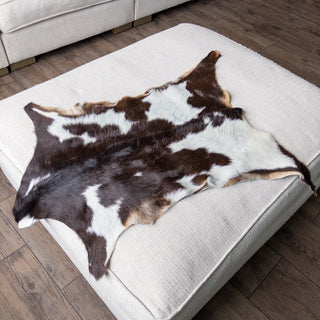 Premium Goat Hide Spotted Brown and White "C" - Copia Cove