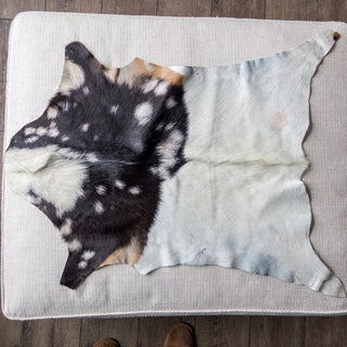 Premium Large Goat Hide Black and White "D" - Copia Cove