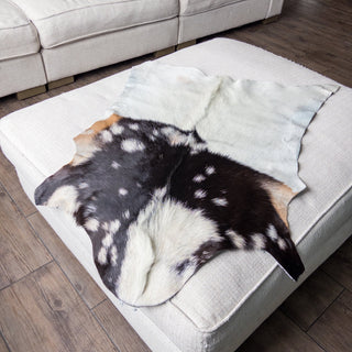 Premium Large Goat Hide Black and White "D" - Copia Cove