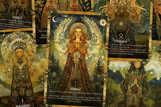 The Runes of Freyja - 26 cards - Runes Oracle - Oracle Deck - Fortune Telling - Divination tools - Oracle Gift - Copia Cove
