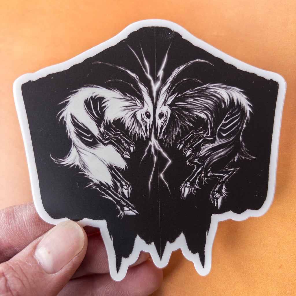 Thor's Goats Rune Thor's Goats Sticker - Tanngrisnir and Tanngnjostr – Copia Cove