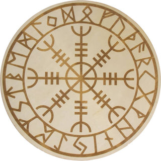 Wood Crystal Grid - Helm of Awe w/ Runes (Each) - Copia Cove