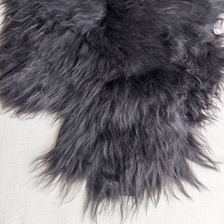 XXL Premium Icelandic Sheepskin Rug - Black Long Wool - Copia Cove