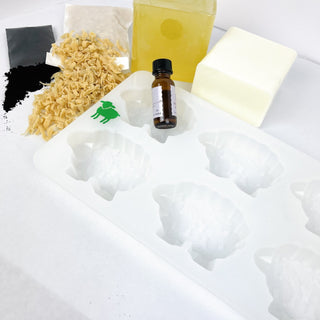 DIY Craft Kit to Make Your Own Sheep Soap - Complete Soap Making Craft Kit with Soap Base and Mold - Copia Cove Icelandic Sheep & Wool