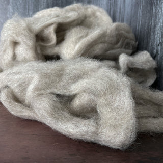 Icelandic Lamb Wool Roving Natural Oatmeal 16oz - Copia Cove