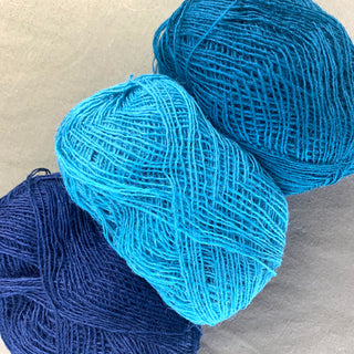 Icelandic Einband Lopi Wool sock Yarn, icelandic sweater yarn, wool lace weight yarn, looi brand yarn, copia cove icelandic sheep and wool yarn blue turquoise teal