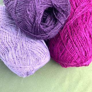 Icelandic Einband Lopi Wool sock Yarn, icelandic sweater yarn, wool lace weight yarn, looi brand yarn, copia cove icelandic sheep and wool yarn purple