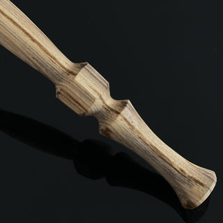 Lendbreen Distaff Viking Era Replica in Spalted Hackberry Wood - Handmade Distaff Tool for Hand Spinning Yarn - Copia Cove