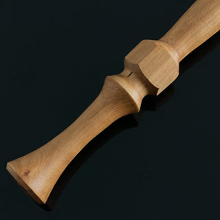 Lendbreen Distaff Viking Era Replica in Wild Black Cherry Wood - Handmade Distaff Tool for Hand Spinning Yarn - Copia Cove